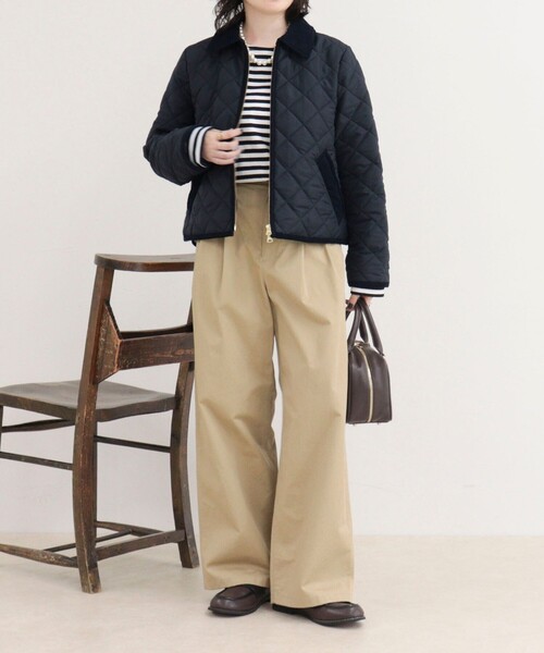 fredy emue（フレディエミュ）の「《別注》【Traditional WeatherWear】WAVERLY A-LINE ZIP（テーラードジャケット・レディース・ブラック/ネイビー・34/32）」の3枚目の写真