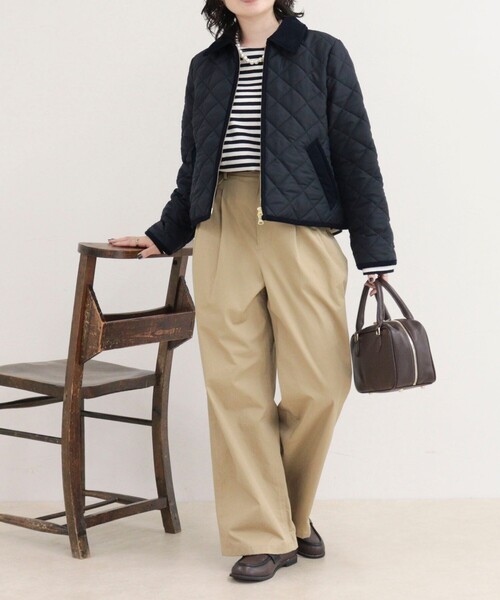 fredy emue（フレディエミュ）の「《別注》【Traditional WeatherWear】WAVERLY A-LINE ZIP（テーラードジャケット・レディース・ブラック/ネイビー・34/32）」の6枚目の写真