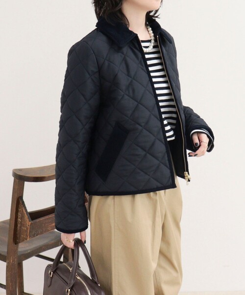 fredy emue（フレディエミュ）の「《別注》【Traditional WeatherWear】WAVERLY A-LINE ZIP（テーラードジャケット・レディース・ブラック/ネイビー・34/32）」の9枚目の写真