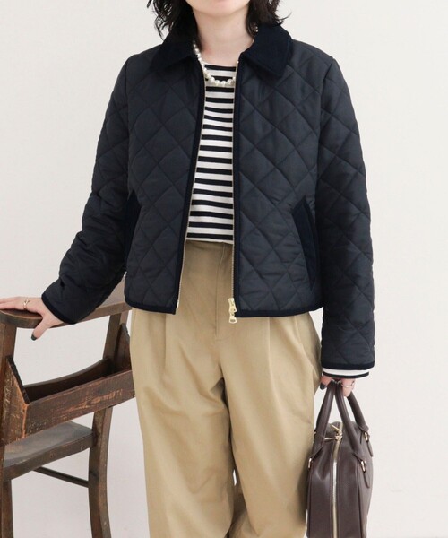 fredy emue（フレディエミュ）の「《別注》【Traditional WeatherWear】WAVERLY A-LINE ZIP（テーラードジャケット・レディース・ブラック/ネイビー・34/32）」の11枚目の写真