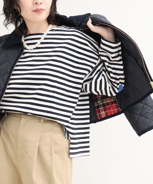 fredy emue（フレディエミュ）の「《別注》【Traditional WeatherWear】WAVERLY A-LINE ZIP（テーラードジャケット・レディース・ブラック/ネイビー・34/32）」の16枚目の写真