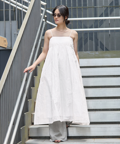 IENA(イエナ)の「MARILYN MOON/マリリンムーン sheer cotton 2way op ワンピース 4263-105(ワンピース・レディース・ホワイト/ブラック/カーキ・FREE)」の6枚目の写真