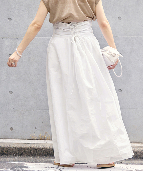 IENA(イエナ)の「MARILYN MOON/マリリンムーン sheer cotton 2way op ワンピース 4263-105(ワンピース・レディース・ホワイト/ブラック/カーキ・FREE)」の13枚目の写真