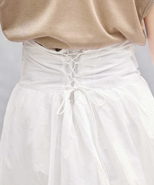 IENA(イエナ)の「MARILYN MOON/マリリンムーン sheer cotton 2way op ワンピース 4263-105(ワンピース・レディース・ホワイト/ブラック/カーキ・FREE)」の14枚目の写真