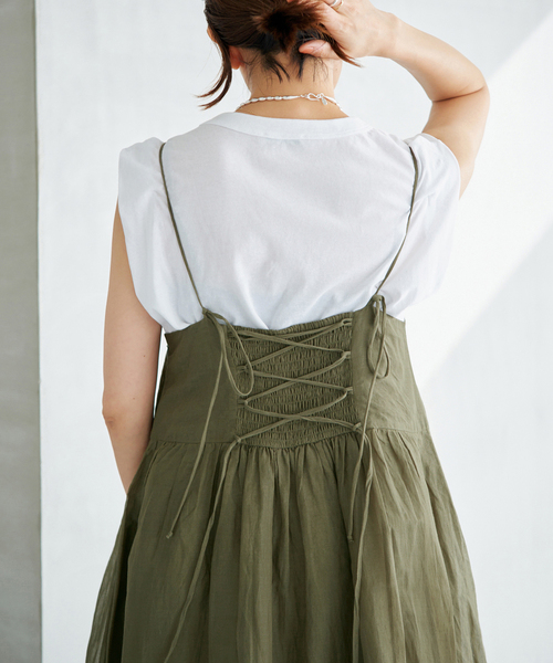 IENA(イエナ)の「MARILYN MOON/マリリンムーン sheer cotton 2way op ワンピース 4263-105(ワンピース・レディース・ホワイト/ブラック/カーキ・FREE)」の21枚目の写真