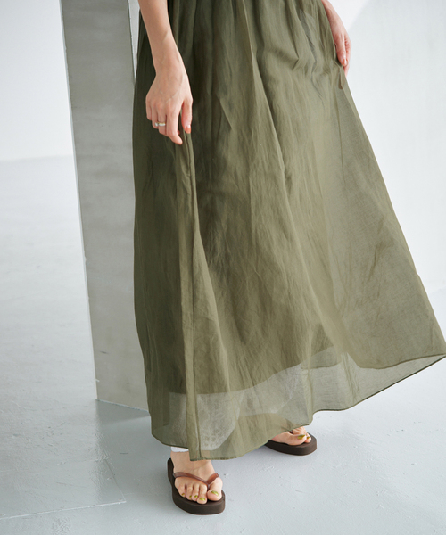 IENA(イエナ)の「MARILYN MOON/マリリンムーン sheer cotton 2way op ワンピース 4263-105(ワンピース・レディース・ホワイト/ブラック/カーキ・FREE)」の22枚目の写真