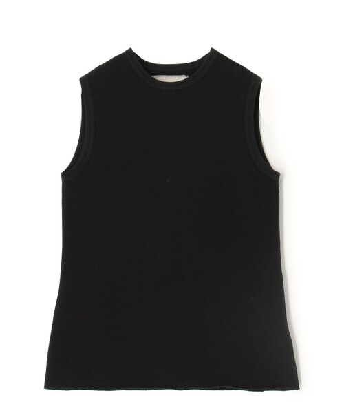v::room(ヴィルーム)の「V::room コットンバイアスフリース ノースリーブプルオーバー(Tシャツ/カットソー・レディース・ブラック/ホワイト・FREE)」の1枚目の写真
