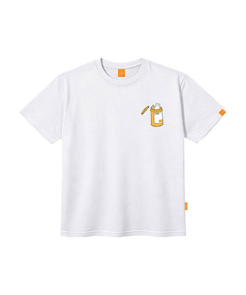 LLAMO（エラモ）の「キャットインザ缶 半袖Tシャツ 男女共用 ビッグサイズ S 4XL（Tシャツ/カットソー・レディース・ホワイト/ネイビー/レッド/カーキ・SMALL/MEDIUM/LARGE/X-LARGE/2XL/4XL/3XL）」の5枚目の写真