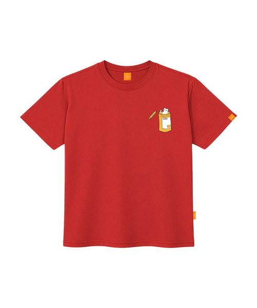 LLAMO（エラモ）の「キャットインザ缶 半袖Tシャツ 男女共用 ビッグサイズ S 4XL（Tシャツ/カットソー・レディース・ホワイト/ネイビー/レッド/カーキ・SMALL/MEDIUM/LARGE/X-LARGE/2XL/4XL/3XL）」の6枚目の写真