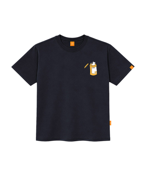LLAMO（エラモ）の「キャットインザ缶 半袖Tシャツ 男女共用 ビッグサイズ S 4XL（Tシャツ/カットソー・レディース・ホワイト/ネイビー/レッド/カーキ・SMALL/MEDIUM/LARGE/X-LARGE/2XL/4XL/3XL）」の7枚目の写真