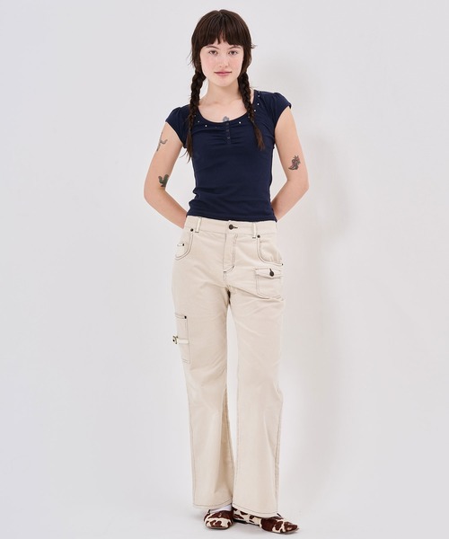 TINA:JOJUN(ティーナジョジュン)の「ルーズフィット コーデュロイ パンツ TINA:JOJUN(その他パンツ・レディース・ベージュ/ブラウン・M/S)」の1枚目の写真