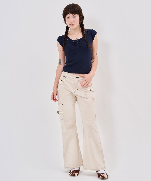 TINA:JOJUN(ティーナジョジュン)の「ルーズフィット コーデュロイ パンツ TINA:JOJUN(その他パンツ・レディース・ベージュ/ブラウン・M/S)」の5枚目の写真