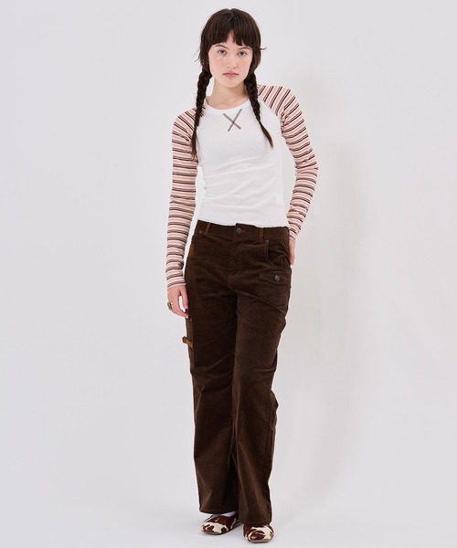 TINA:JOJUN(ティーナジョジュン)の「ルーズフィット コーデュロイ パンツ TINA:JOJUN(その他パンツ・レディース・ベージュ/ブラウン・M/S)」の11枚目の写真