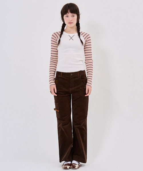 TINA:JOJUN(ティーナジョジュン)の「ルーズフィット コーデュロイ パンツ TINA:JOJUN(その他パンツ・レディース・ベージュ/ブラウン・M/S)」の19枚目の写真