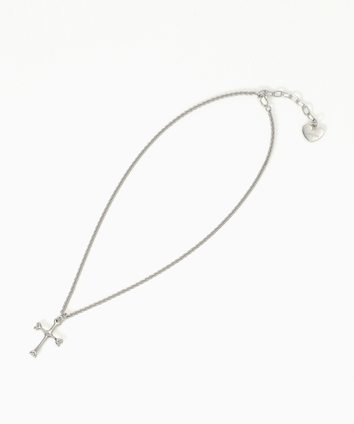 DISCOVERED(ディスカバード)の「DISCOVERED / ディスカバード BONE CROSS NECKLACE(ネックレス・メンズ・シルバー・FREE)」の1枚目の写真