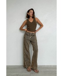 ALEXIA STAM | Slit Hem Denim Pants /フィルターデニム(デニムパンツ)