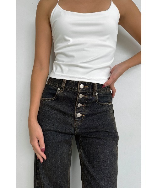 ALEXIA STAM(アリシアスタン)の「Slit Hem Denim Pants /フィルターデニム(デニムパンツ・レディース・ブルー/ブルー系その他・0/1/2/3)」の8枚目の写真