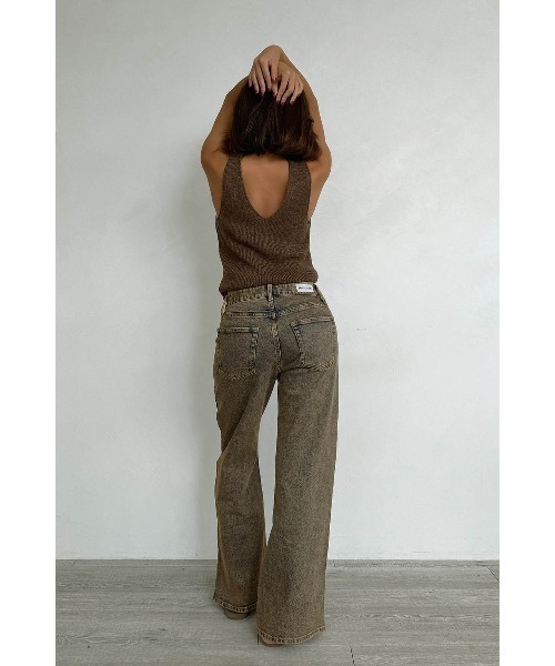 ALEXIA STAM(アリシアスタン)の「Slit Hem Denim Pants /フィルターデニム(デニムパンツ・レディース・ブルー/ブルー系その他・0/1/2/3)」の10枚目の写真