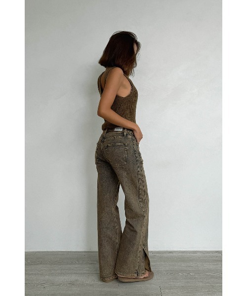 ALEXIA STAM(アリシアスタン)の「Slit Hem Denim Pants /フィルターデニム(デニムパンツ・レディース・ブルー/ブルー系その他・0/1/2/3)」の11枚目の写真