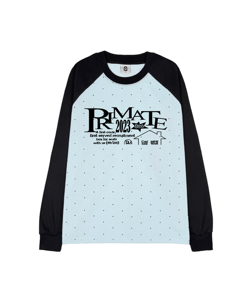 PRIMATE(プライメイト)の「SLICK ドットラグランロングスリーブ 3 COLORS(Tシャツ/カットソー・メンズ・ピンク/ブルー/ミックスグレー・SMALL/MEDIUM)」の3枚目の写真
