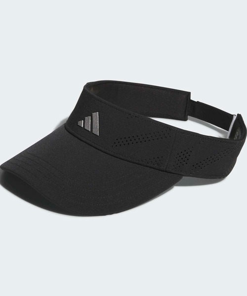 adidas(アディダス)の「メタルロゴ テックバイザー【adidas Golf/アディダスゴルフ】(サンバイザー・メンズ・ブラック・MEDIUM/LARGE)」の1枚目の写真