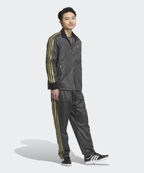 adidas(アディダス)の「Stadium Gold レギュラーフィットクライマウォーム メッシュ裏地付きウーブン フルジップ ジャケット / ジャージ / アディダス adidas(ジャージ・メンズ・ブラック×ゴールド・MEDIUM/SMALL/LARGE/3XL/XX-LARGE/X-LARGE/X-SMALL)」の3枚目の写真