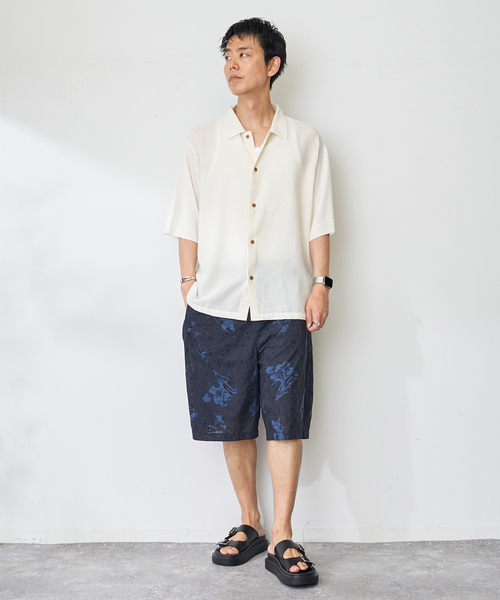 B.C STOCK(ベーセーストック)の「ニットコンビシャツ(シャツ/ブラウス・メンズ・ホワイト/ブラウン/ピンク・LARGE/MEDIUM)」の4枚目の写真