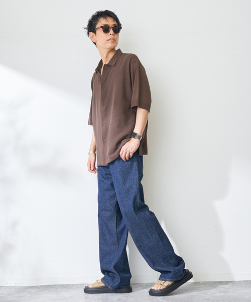 B.C STOCK(ベーセーストック)の「ニットコンビシャツ(シャツ/ブラウス・メンズ・ホワイト/ブラウン/ピンク・LARGE/MEDIUM)」の16枚目の写真