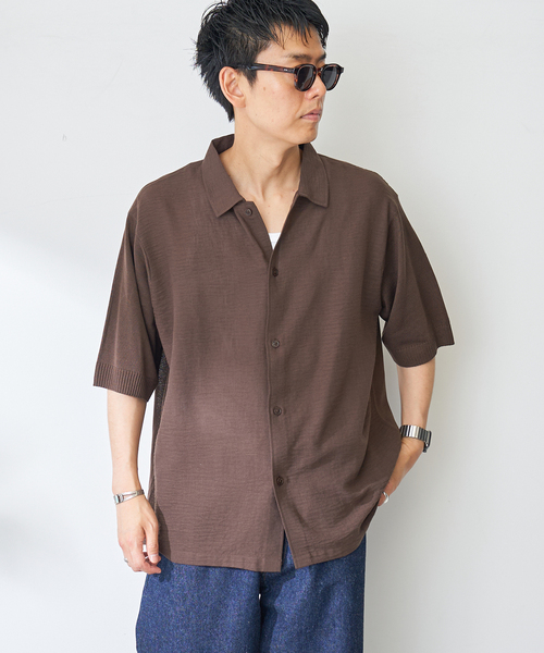 B.C STOCK(ベーセーストック)の「ニットコンビシャツ(シャツ/ブラウス・メンズ・ホワイト/ブラウン/ピンク・LARGE/MEDIUM)」の18枚目の写真
