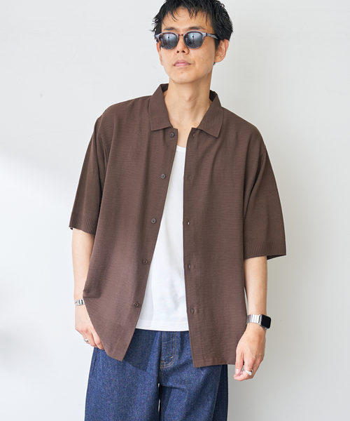 B.C STOCK(ベーセーストック)の「ニットコンビシャツ(シャツ/ブラウス・メンズ・ホワイト/ブラウン/ピンク・LARGE/MEDIUM)」の21枚目の写真
