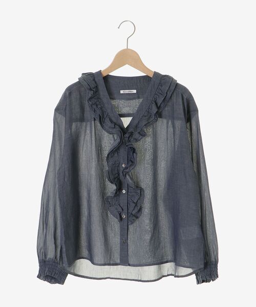 le.coeur blanc(ルクールブラン)の「Vネックフリルデニムブラウス(シャツ/ブラウス・レディース・ネイビー/ブルー・38)」の17枚目の写真