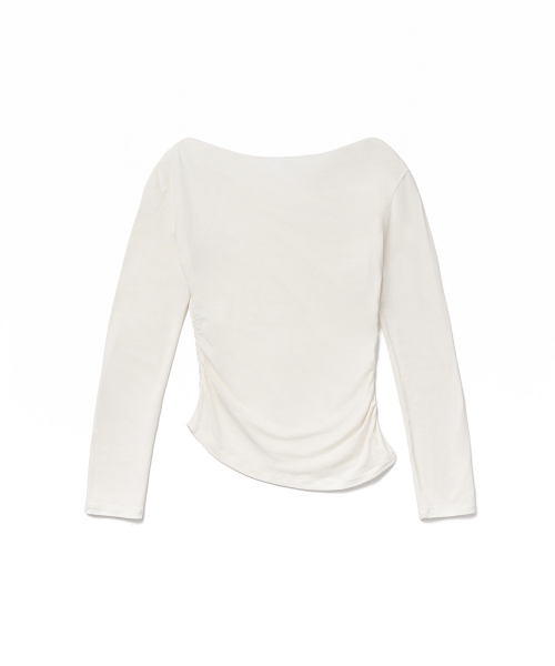 TTUDEMENT(トュードメント)の「DRAPED JERSEY BLOUSE_IVORY(シャツ/ブラウス・レディース・その他・FREE)」の5枚目の写真