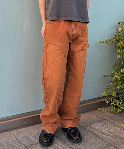 CONZ(コンズ)の「loose fit duck double knee pants(デニムパンツ・メンズ・ブラウン/ホワイト/チャコールグレー・1/2/3/4)」の3枚目の写真