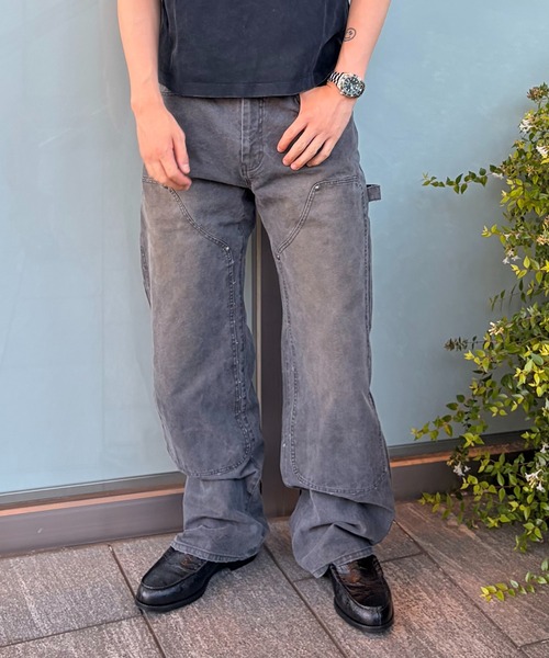 CONZ(コンズ)の「loose fit duck double knee pants(デニムパンツ・メンズ・ブラウン/ホワイト/チャコールグレー・1/2/3/4)」の2枚目の写真