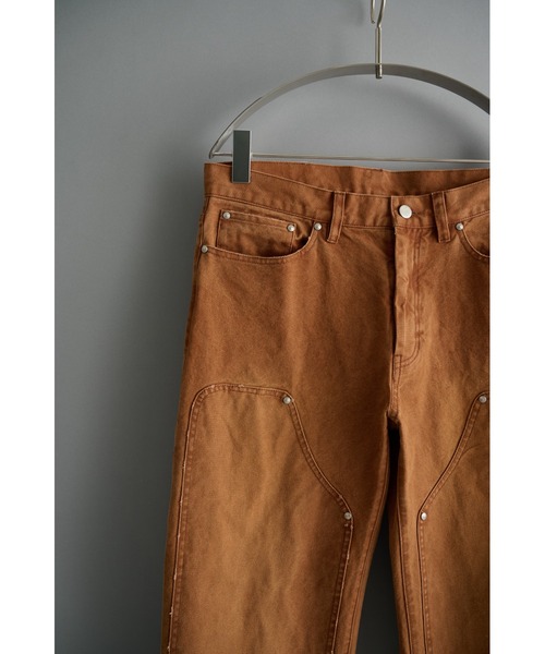 CONZ(コンズ)の「loose fit duck double knee pants(デニムパンツ・メンズ・ブラウン/ホワイト/チャコールグレー・1/2/3/4)」の7枚目の写真