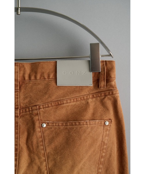 CONZ(コンズ)の「loose fit duck double knee pants(デニムパンツ・メンズ・ブラウン/ホワイト/チャコールグレー・1/2/3/4)」の8枚目の写真