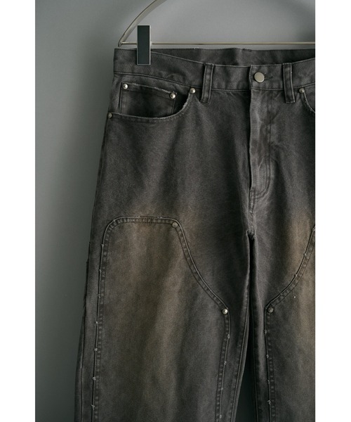 CONZ(コンズ)の「loose fit duck double knee pants(デニムパンツ・メンズ・ブラウン/ホワイト/チャコールグレー・1/2/3/4)」の16枚目の写真