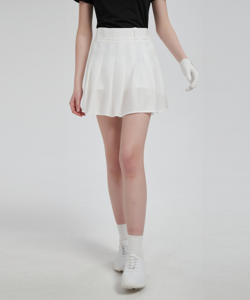 E.PARCA(イパルカ)の「レイダブルメッシュスカート(スカート・レディース・ホワイト・SMALL/MEDIUM/LARGE)」の2枚目の写真
