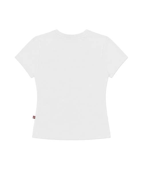 S'EST（エスイーエスティー）の「Side Slit Slim Fit T-shirts White（Tシャツ/カットソー・レディース・ホワイト・SMALL）」の2枚目の写真