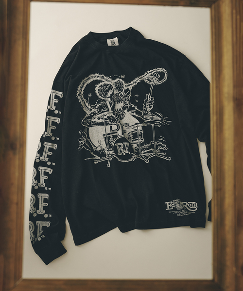 RAT FINK(ラットフィンク)の「RAT FINK / ラットフィンク 別注 グラフィック ロンT(Tシャツ/カットソー・メンズ・ホワイト/ブラウン/ブラック・MEDIUM/LARGE)」の1枚目の写真