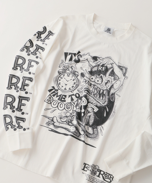 RAT FINK(ラットフィンク)の「RAT FINK / ラットフィンク 別注 グラフィック ロンT(Tシャツ/カットソー・メンズ・ホワイト/ブラウン/ブラック・MEDIUM/LARGE)」の9枚目の写真