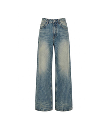 Laser Washing Wide Denim Pant