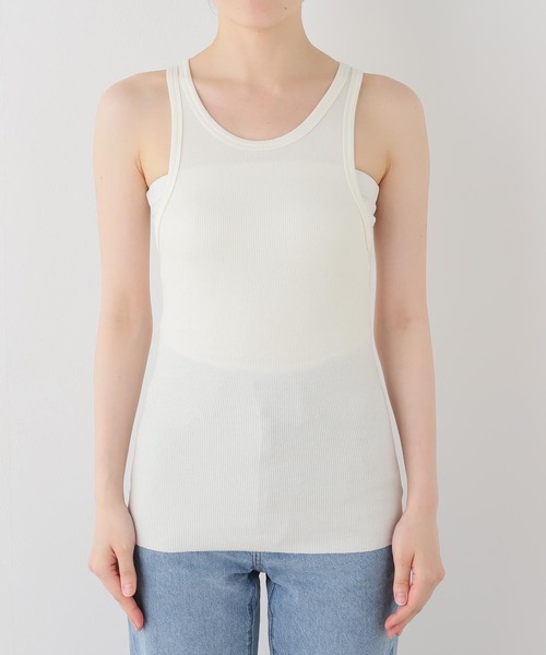Deuxieme Classe(ドゥーズィエムクラス)の「【ETERNE/イーターン】 FITTED TANK(Tシャツ/カットソー・レディース・アイボリー/ブラック・FREE)」の19枚目の写真