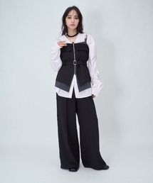 HARE | 2Pレースキリカエビスチェ*ワイドパンツ(HARE)(つなぎ/オールインワン)
