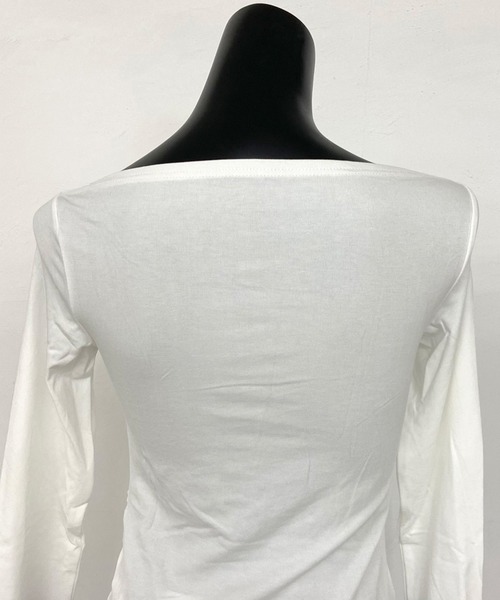 non-hedge(ノンヘッジ)の「シアー切替オフショルダートップス(Tシャツ/カットソー・レディース・ブラック/オフホワイト・FREE)」の17枚目の写真