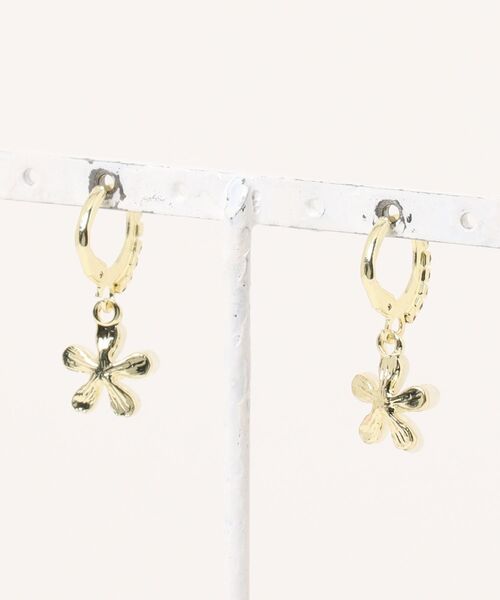 VIBGYOR（ヴィブジョー）の「フラワー＆ストーンリングピアス/両耳用/レディース(ANM)（ピアス（両耳用）・レディース・ゴールド・FREE）」の8枚目の写真