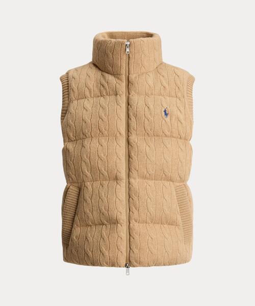 POLO RALPH LAUREN(ポロ ラルフ ローレン)の「ケーブルニット ウールカシミヤ ジップ ベスト(その他アウター・レディース・ブラウン系5・XXS/XS/L/M/S)」の8枚目の写真