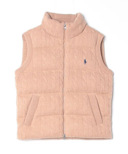 POLO RALPH LAUREN(ポロ ラルフ ローレン)の「ケーブルニット ウールカシミヤ ジップ ベスト(その他アウター・レディース・ブラウン系5・XXS/XS/L/M/S)」の4枚目の写真