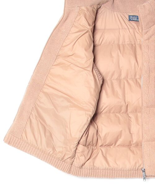 POLO RALPH LAUREN(ポロ ラルフ ローレン)の「ケーブルニット ウールカシミヤ ジップ ベスト(その他アウター・レディース・ブラウン系5・XXS/XS/L/M/S)」の2枚目の写真