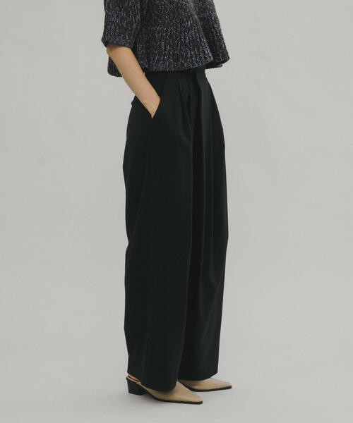 LAATO(ラート)の「wrap wide tack pants(その他パンツ・レディース・ダークブラウン/アイボリー/ライトカーキ・FREE/TALL)」の4枚目の写真